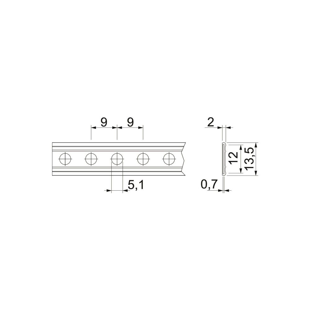 OBO Bettermann Montageband MZ024 PE l 14, 5,1mm Perforationsdurchmesser, Stahl, Schwarz... OBO-1475902 4012197312725 (Abb. 2)