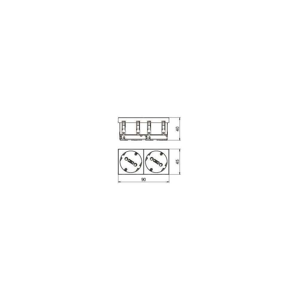 OBO Bettermann Schutzkontakt-Steckdose STD-D3S ROR2 33 Grad 2-fach, 16A 250V, Kunststoff, ... OBO-6120105 4012197255879 (Abb. 2)