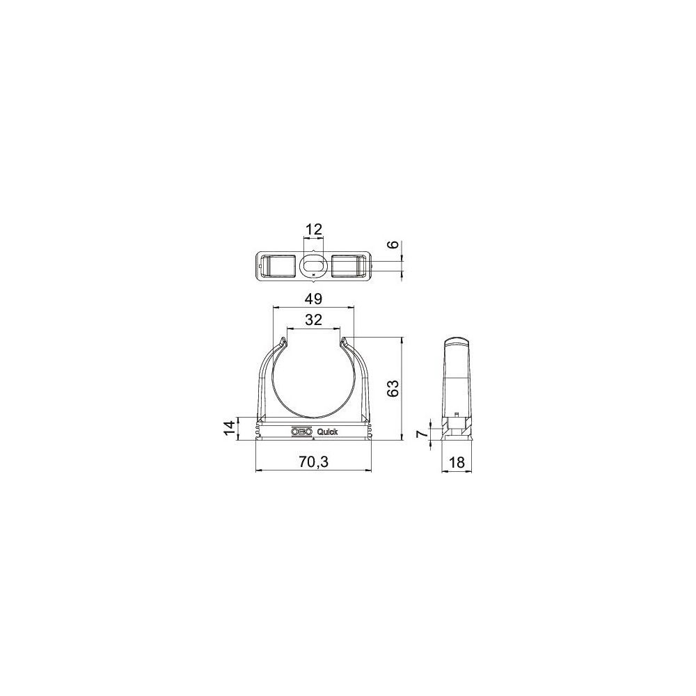 OBO Bettermann Quick-Schelle M50, 50mm, Polypropylen, Lichtgrau... OBO-2149034 4012195588191 (Abb. 5)
