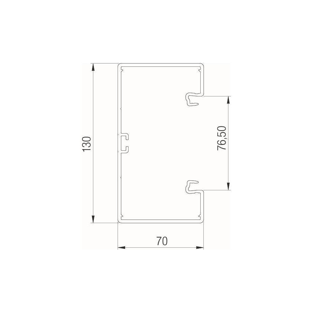 OBO Bettermann Geräteeinbaukanal GKH-70130RW, 70x130x2000mm, Kunststoff, Reinweiß... OBO-6114200 4012196450824 (Abb. 5)