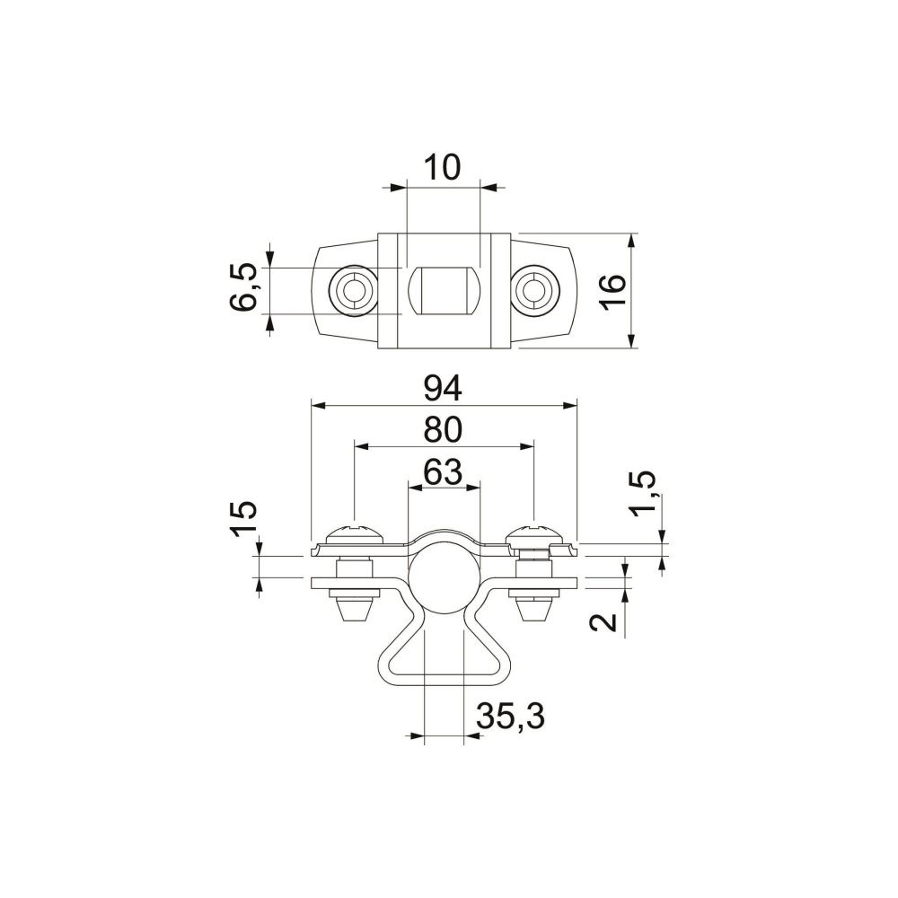 OBO Bettermann Abstandschelle ASL 733 63, 53-63mm, Aluminium... OBO-1362838 4012196600236 (Abb. 4)