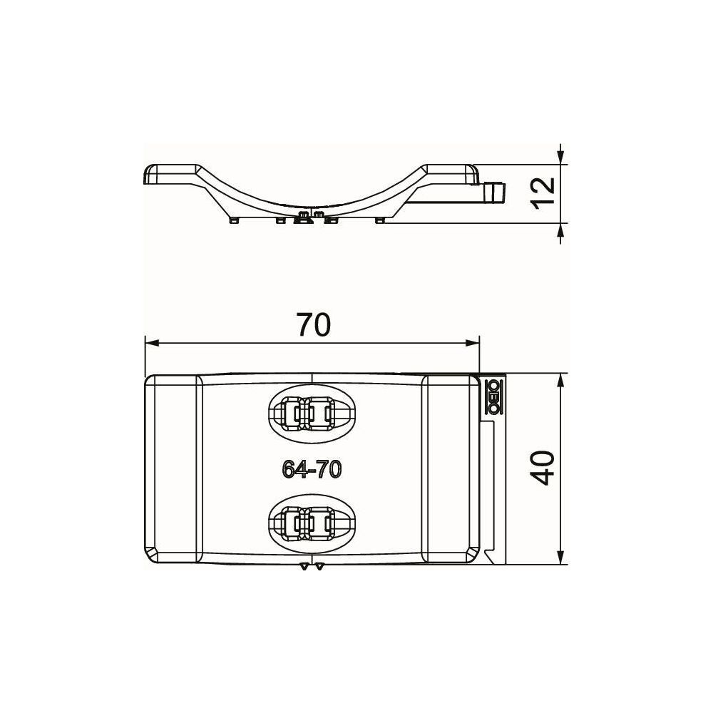 OBO Bettermann Gegenwanne 2058UW 70 LGR, 64-70mm, Polypropylen, Lichtgrau... OBO-1198070 4012196636242 (Abb. 3)