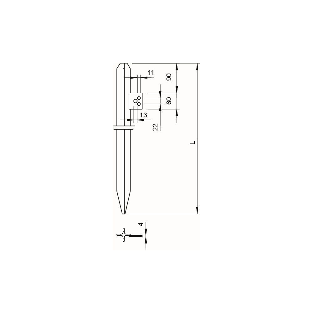 OBO Bettermann Kreuzerder 213 2500, 2500mm, mit Anschlusslasche, Stahl, feuerverzinkt... OBO-5003032 4012195373759 (Abb. 3)