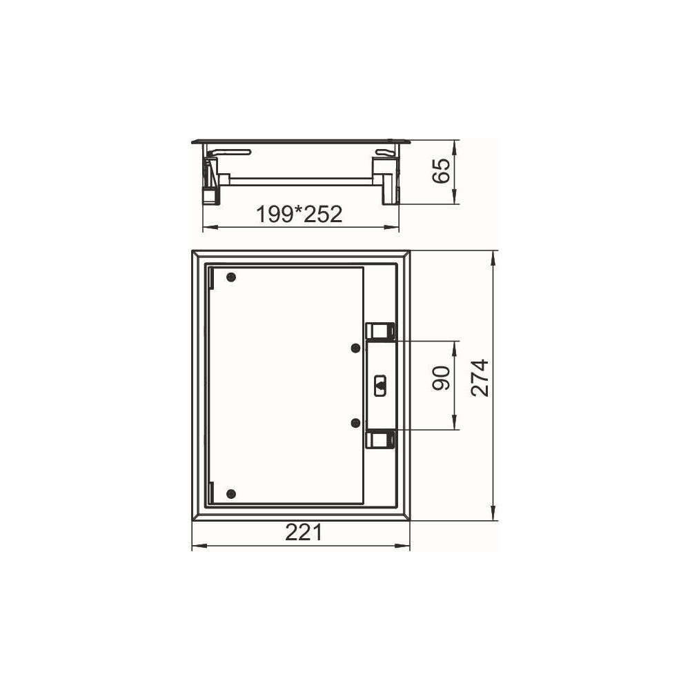 OBO Bettermann Geräteeinsatz GES6-2U10T, 274x221x66mm, Kunststoff, Grau... OBO-7405321 4012195883616 (Abb. 3)