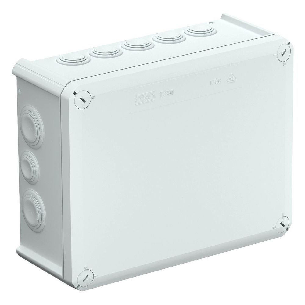 OBO Bettermann Abzweigkasten T 250, 9xM25 7xM32 IP66, Kunststoff, Lichtgrau... OBO-2007109 4012195246817 (Abb. 4)