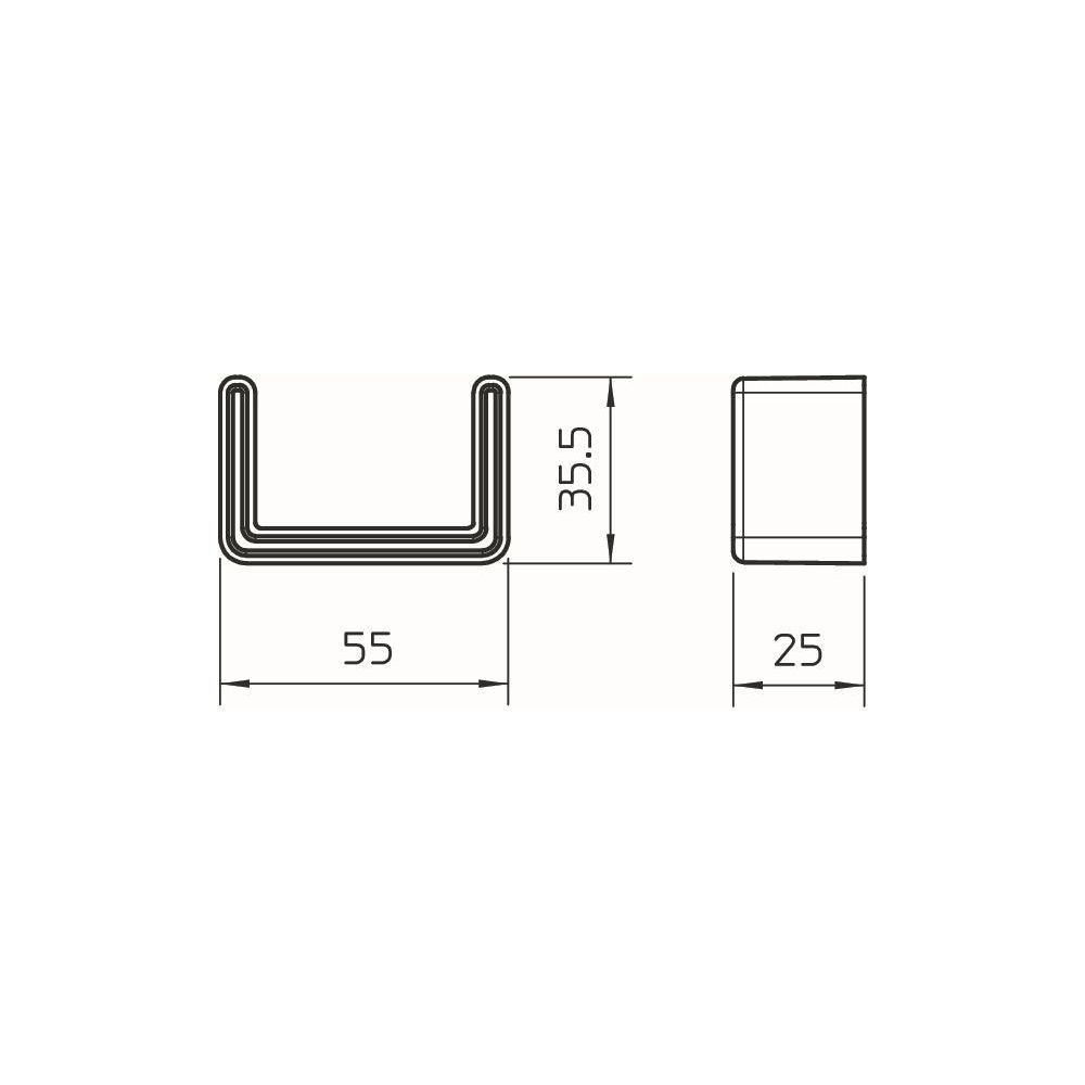 OBO Bettermann Schutzkappe US 3 KS, 25x50mm, Polyethylen, Pastellorange... OBO-6338458 4012195668039 (Abb. 3)