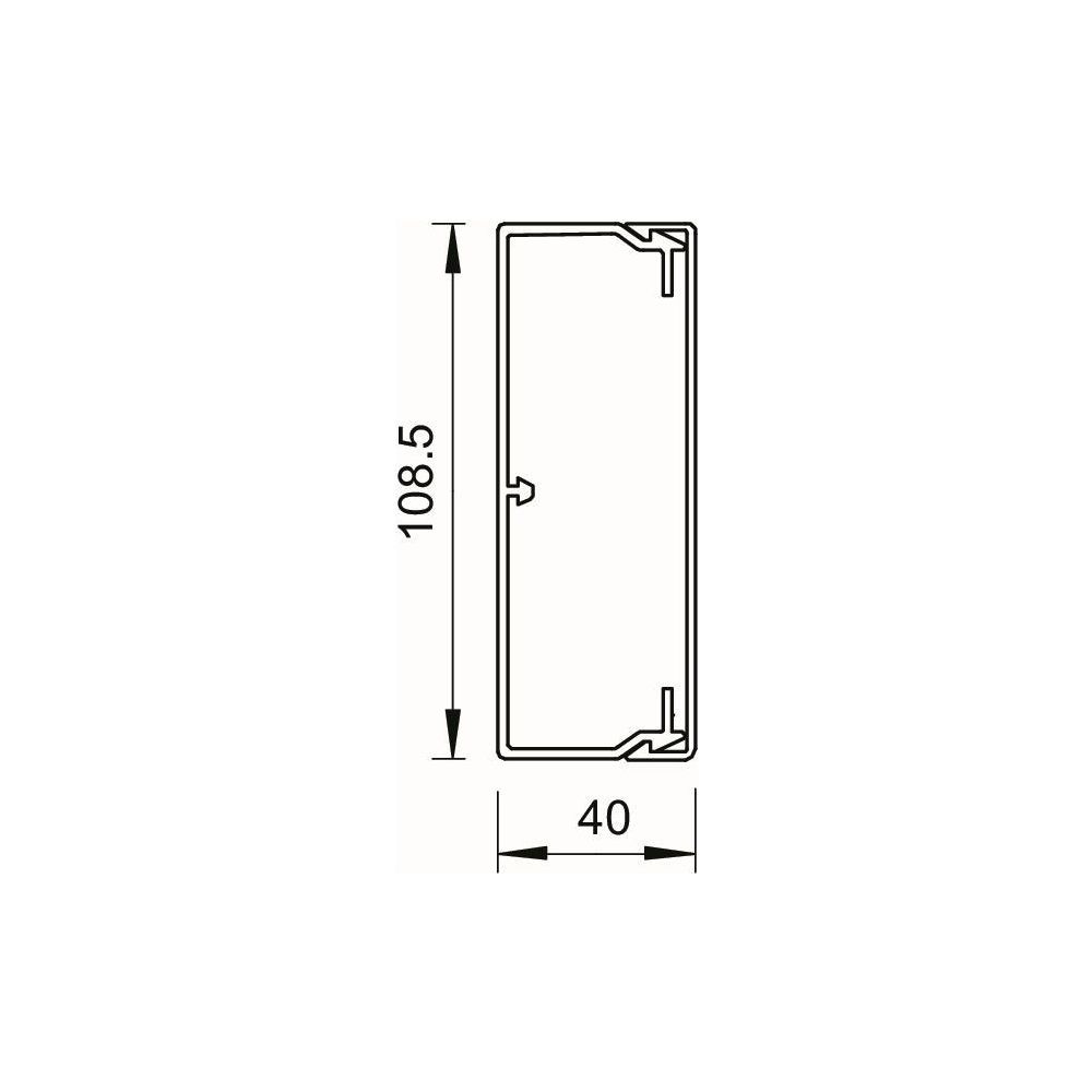 OBO Bettermann Wand- und Deckenkanal WDK 40x110x2000mm, 40x110x2000mm, PVC, Weiß... OBO-6191150 4012196501199 (Abb. 4)