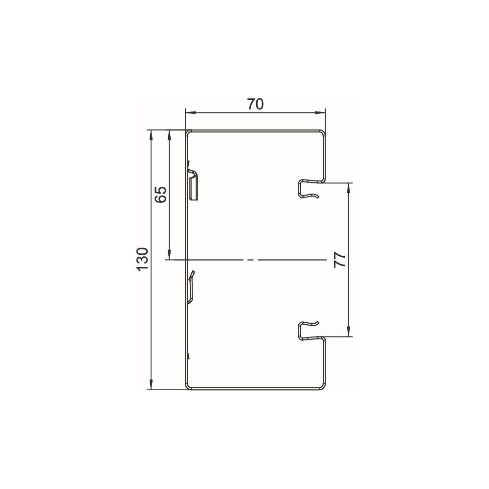 OBO Bettermann Geräteeinbaukanal GS-S70130RW, 70x130x2000mm, Stahl, Weiß... OBO-6277200 4012195660002 (Abb. 3)