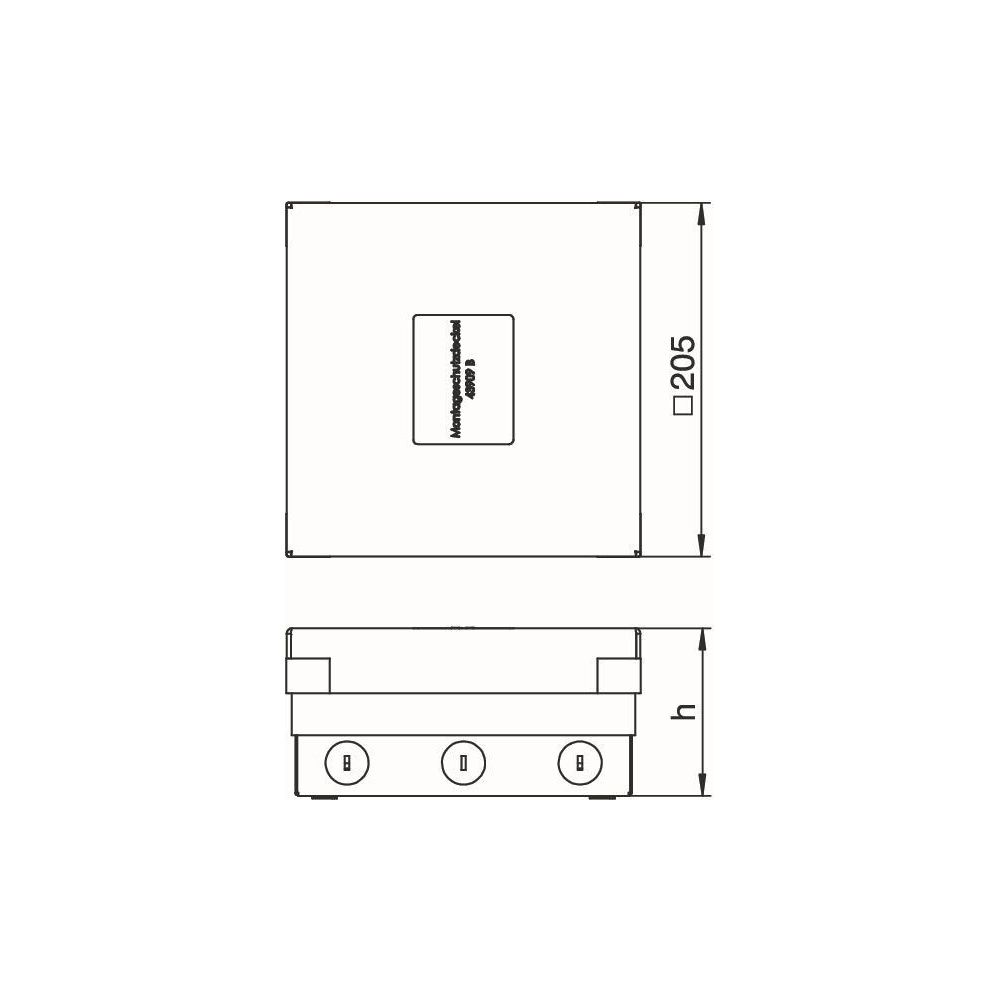 OBO Bettermann Bodentank UDHOME4 2V V, 202x202mm, 2 Gerätebecher, Edelstahl, 7427200... OBO-7427200 4012195916383 (Abb. 3)