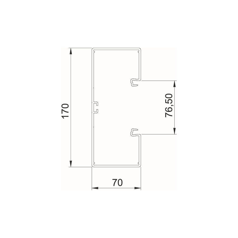 OBO Bettermann Geräteeinbaukanal GK-70170RW, 70x170x2000mm, PVC, Reinweiß... OBO-6274700 4012195657040 (Abb. 4)
