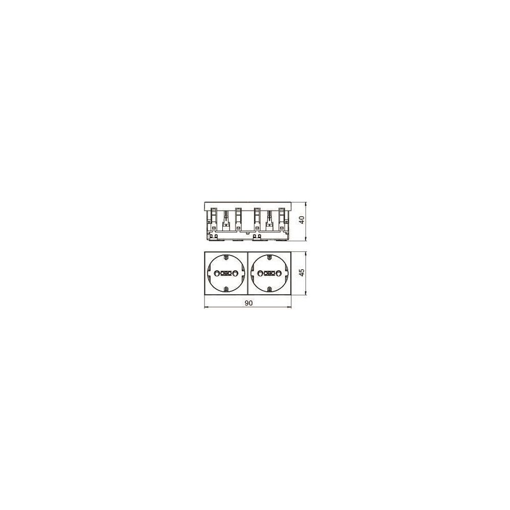 OBO Bettermann Schutzkontaktsteckdose Modul 45 STD-D0 RW2, 250V 16A, Kunststoff, Reinweiß... OBO-6120022 4012196047109 (Abb. 2)