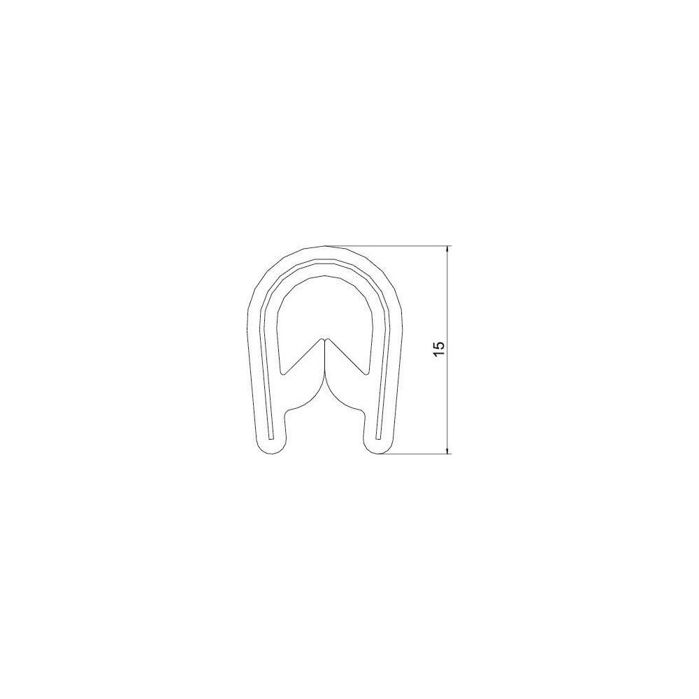 OBO Bettermann Kantenschutzband KSB 4 PVC, 10,5x15,0mm, 10m, Kunststoff, Schwarz... OBO-6072895 4012196295579 (Abb. 6)