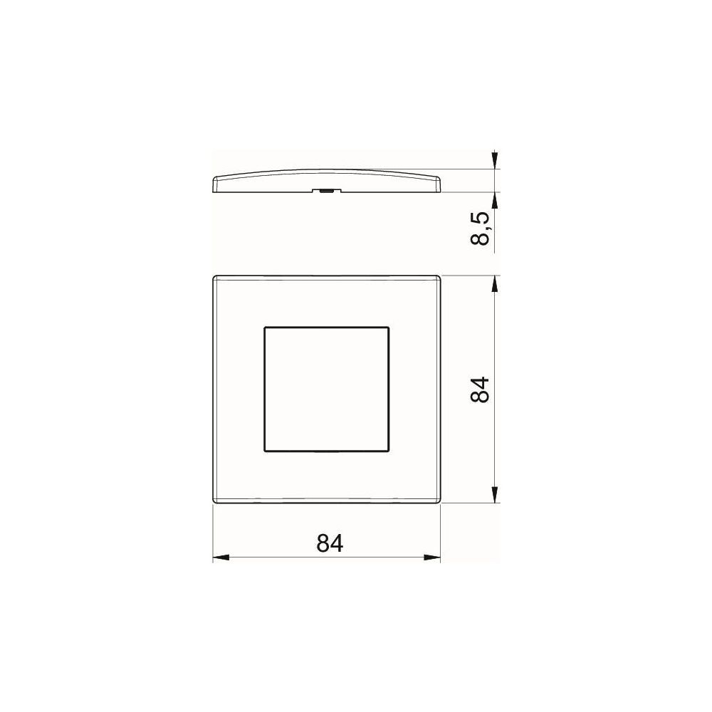 OBO Bettermann Abdeckrahmen AR45-F1, 84x84x8,5mm, Kunststoff, Reinweiß... OBO-6119322 4012195888789 (Abb. 3)