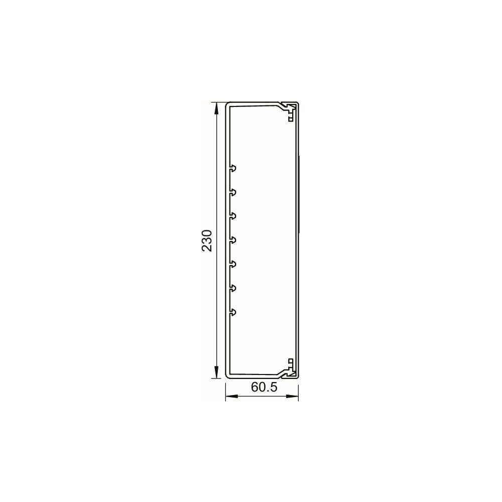 OBO Bettermann Wand- und Deckenkanal WDK 60x230x2000mm, 60x230x2000mm, PVC, Reinweiß... OBO-6191274 4012196799459 (Abb. 3)