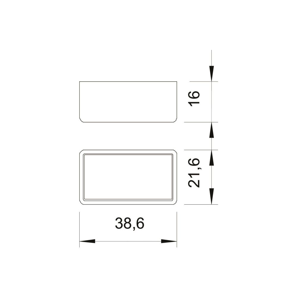 OBO Bettermann Endkappe CM3518 SK, 38,6x21,6x16mm, Kunststoff, Orange... OBO-1124502 4012195668114 (Abb. 2)