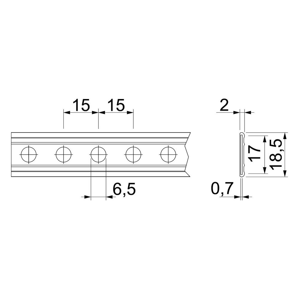 OBO Bettermann Montageband MZ024 PE II 19, 6,5mm Perforation, Stahl, Schwarz... OBO-1475904 4012197312749 (Abb. 2)