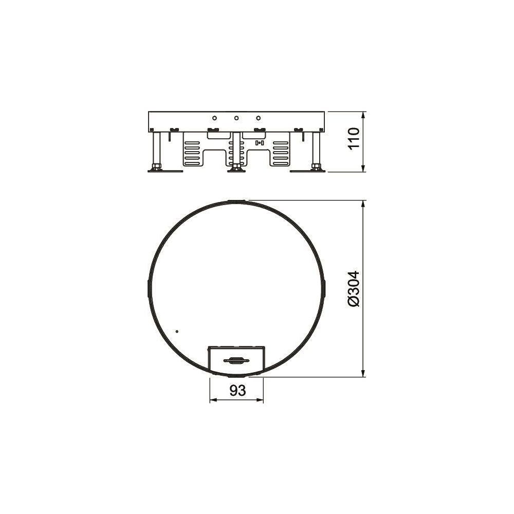 OBO Bettermann Runde Kassette RKS2 R9 V25, 110-155mm, 305mm Durchmesser, Rostfreier Stahl,... OBO-7409280 4012195867609 (Abb. 3)