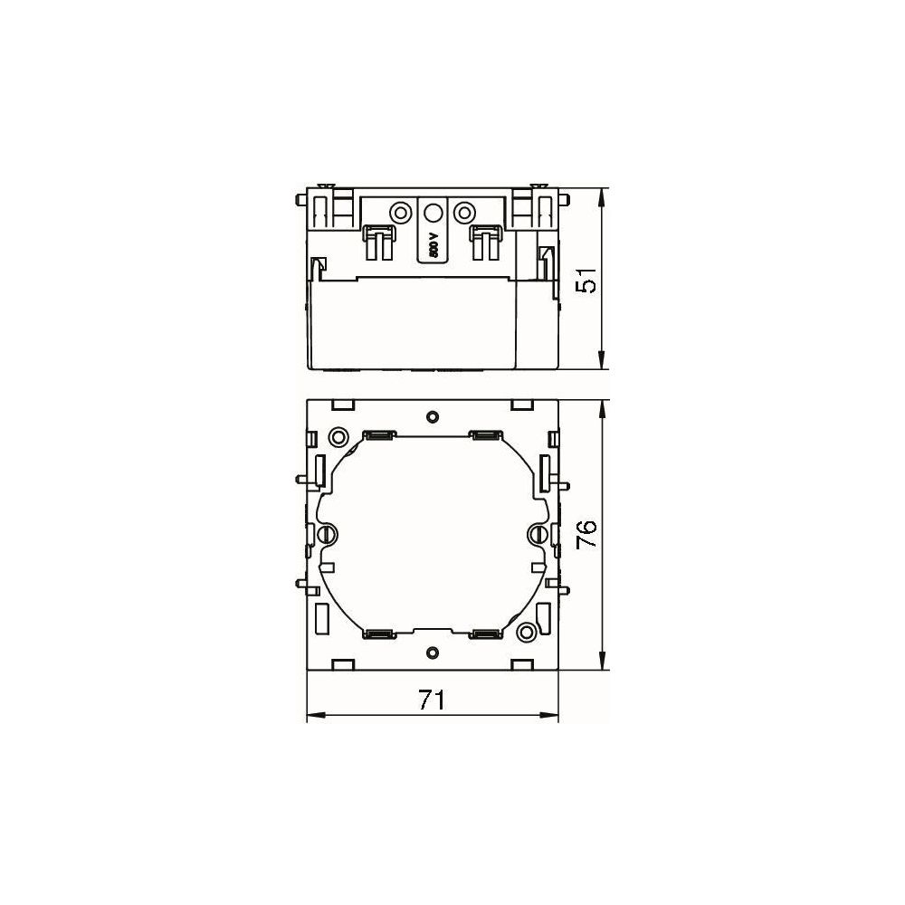OBO Bettermann Geräteeinbaudose 71GD6, 1-fach 71x76x51mm, Kunststoff, Eisengrau... OBO-6288610 4012195148678 (Abb. 7)