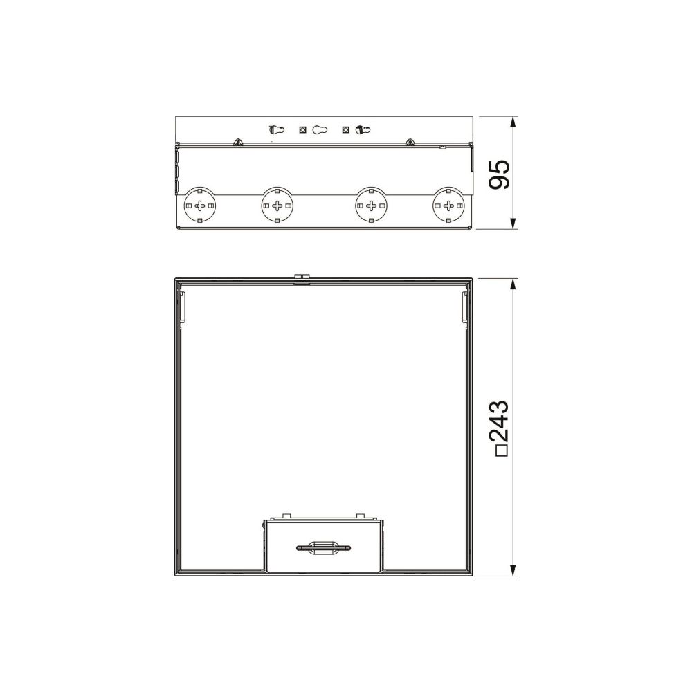 OBO Bettermann Bodentank UDHOME9 2V, 246x243mm, Edelstahl, A2 1.4301... OBO-7427324 4012195916789 (Abb. 2)