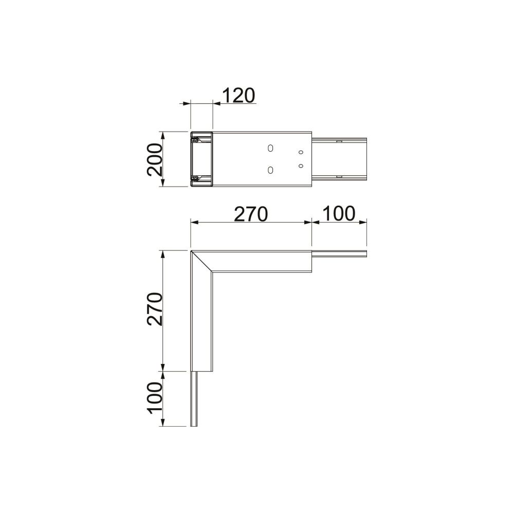 OBO Bettermann Außeneck PLM EC 1220 RW, 90 Grad, 270mm Außenbreite, 120mm Innenhöhe, 200mm... OBO-7218048 4012197358396 (Abb. 2)