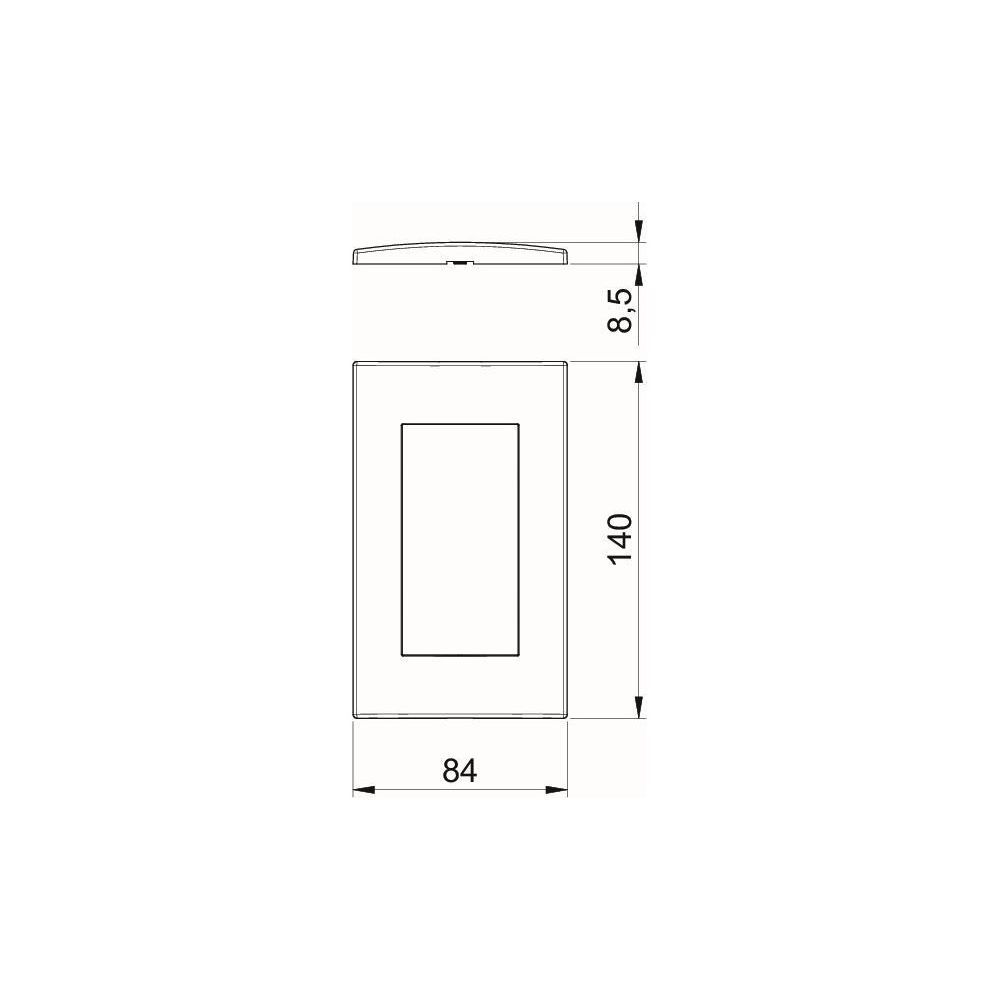 OBO Bettermann Abdeckrahmen Modul 45 AR45-F2, 84x140x8,5mm, Kunststoff, Reinweiß... OBO-6119342 4012195888840 (Abb. 2)