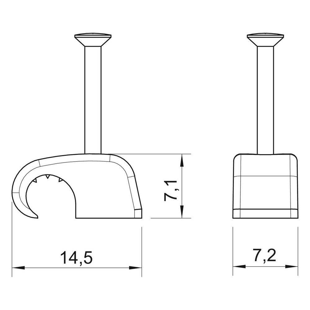 OBO Bettermann Haft-Clip 2025 18 LGR, 4-7mm, 18mm, Polypropylen, Lichtgrau... OBO-2228610 4012195219552 (Abb. 4)