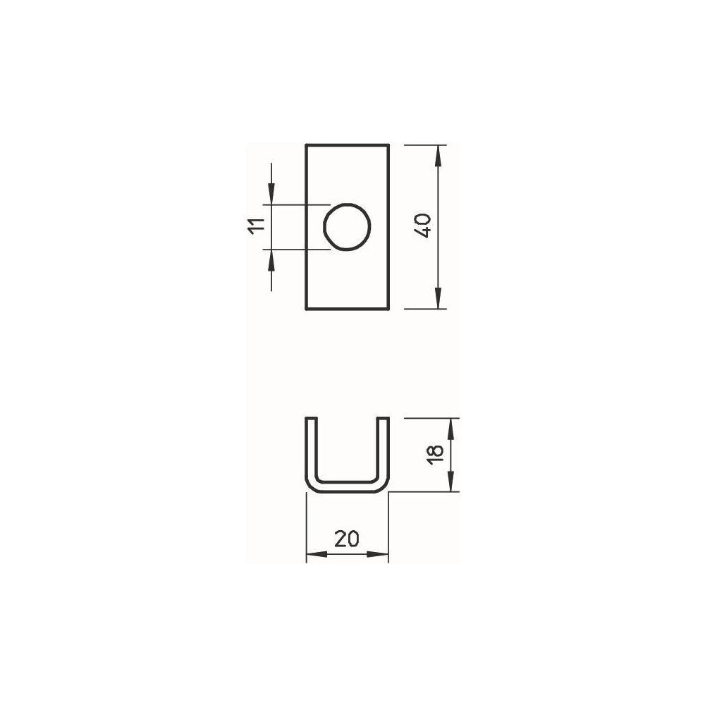 OBO Bettermann Distanzstück DS 4, 40x20x18mm, Stahl, Zink... OBO-6416551 4012196202997 (Abb. 2)