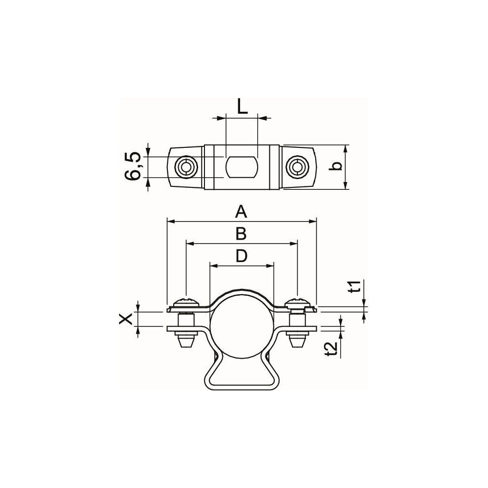 OBO Bettermann Abstandschelle ASL 733 20 G, 17-20mm, Stahl, Galvanisch verzinkt... OBO-1362764 4012196600069 (Abb. 5)