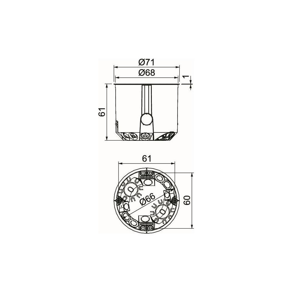 OBO Bettermann Hohlwand-Gerätedose HG 61, 68mm, 61mm, Kunststoff, orange... OBO-2003804 4012196687084 (Abb. 4)