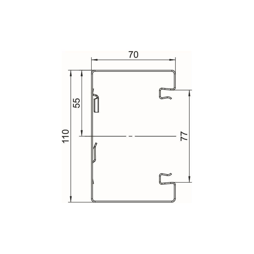 OBO Bettermann Geräteeinbaukanal GS-S70110RW, 70x110x2000mm, Stahl, Reinweiß... OBO-6277000 4012195658726 (Abb. 3)