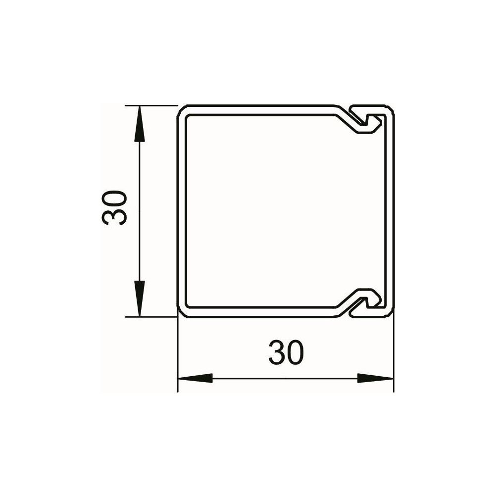OBO Bettermann Wand- und Deckenkanal WDK30030, 30x30x2000mm, PVC, Grau, 6026796... OBO-6026796 4012196667574 (Abb. 3)