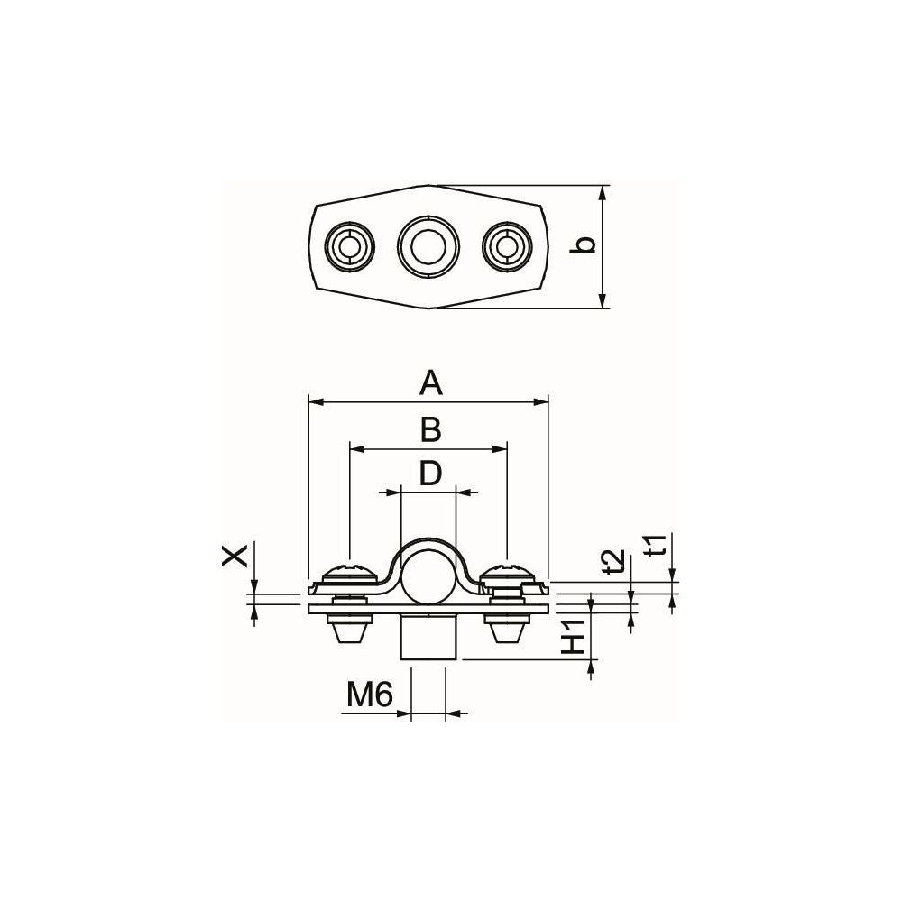OBO Bettermann Abstandschelle ASG 732 8 G, 7-8mm, Stahl, galvanisch verzinkt... OBO-1362408 4012196599608 (Abb. 6)