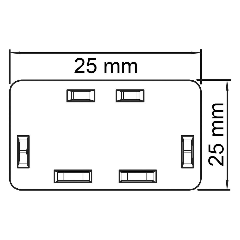 OBO Bettermann Endstück WDK HE25025RW, 25x25mm, Kunststoff, Reinweiß... OBO-6193145 4012196504794 (Abb. 2)