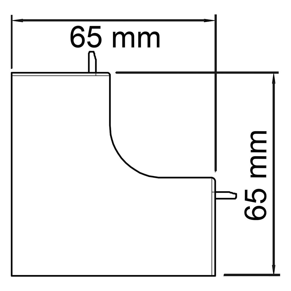 OBO Bettermann Inneneckhaube WDK HI 40040, 40x40mm, Kunststoff, Lichtgrau... OBO-6182119  (Abb. 2)