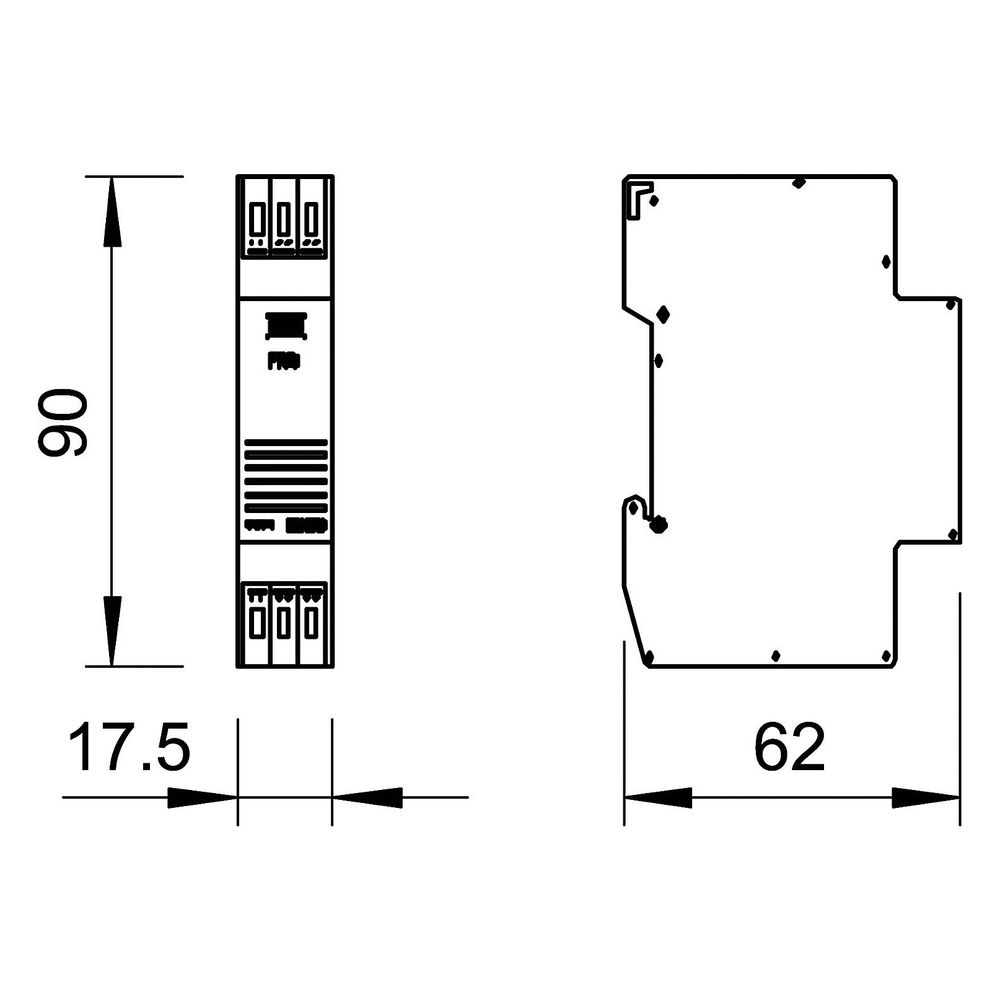 OBO Bettermann Überspannungsschutzschalter TKS-B, 170V DC, 120V AC, IP20... OBO-5097976 4012195578277 (Abb. 2)