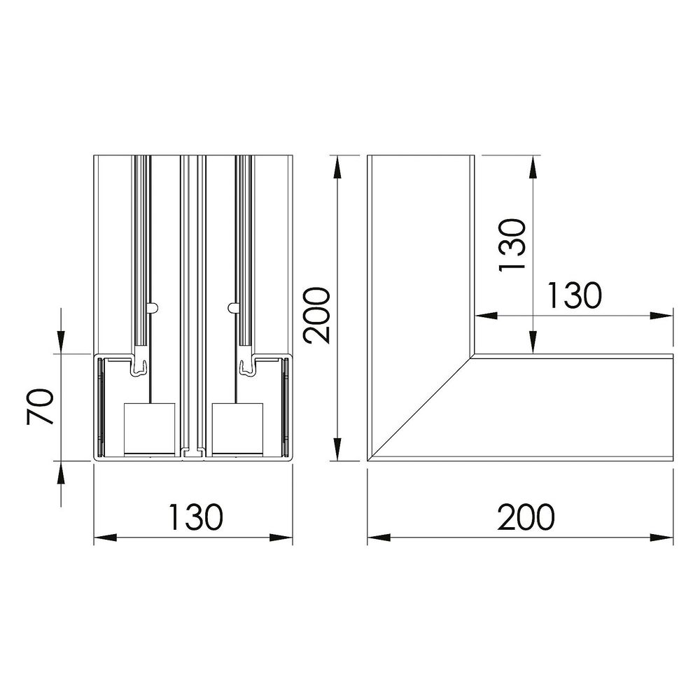 OBO Bettermann Inneneck GK-I70130RW, 70x130mm, PVC, Reinweiß... OBO-6274540 4012195656876 (Abb. 2)