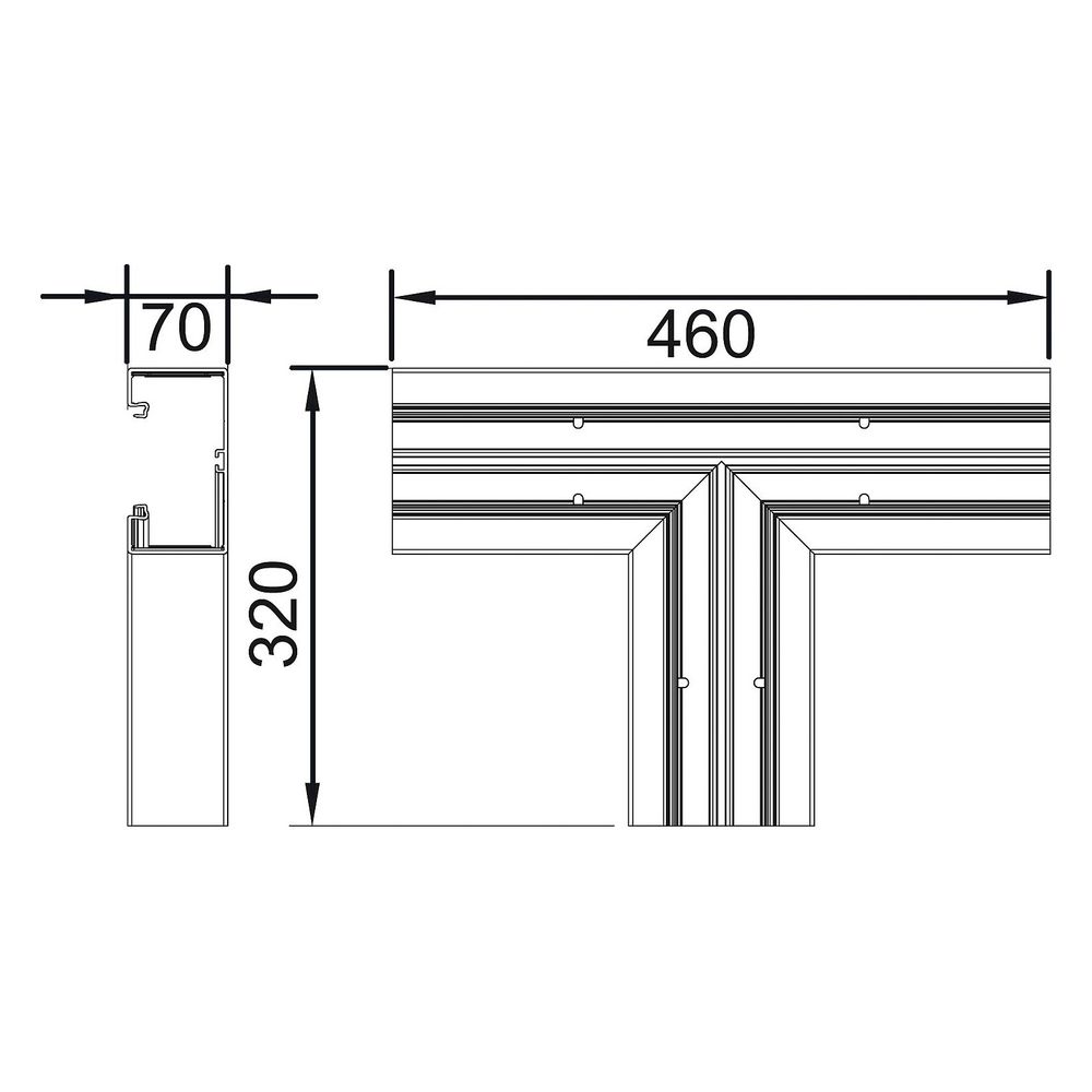 OBO Bettermann T-Stück GK-T70130RW, 130mm, 70mm, Reinweiß... OBO-6274560 4012195656913 (Abb. 2)