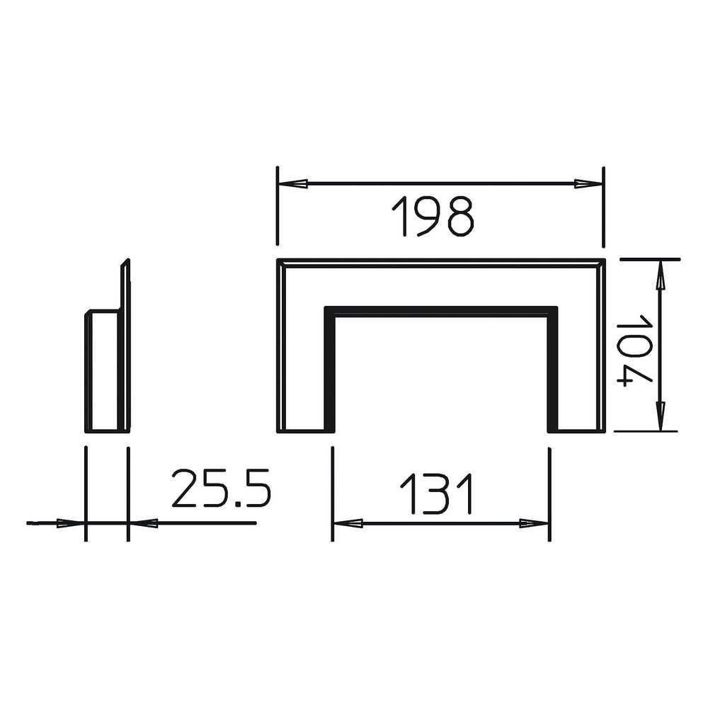 OBO Bettermann Wandabschlussblende G-KWAO70130RW, 198x104mm, Kunststoff, Reinweiß... OBO-6274820 4012195657477 (Abb. 2)