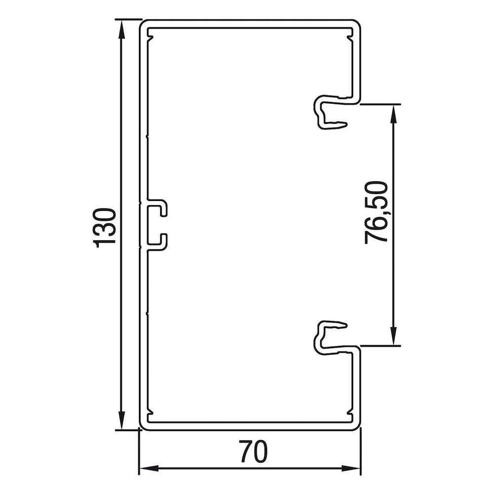 OBO Bettermann Geräteeinbaukanal GK-70130RW, 70x130x2000mm, PVC, Reinweiß... OBO-6274500 4012195656739 (Abb. 2)