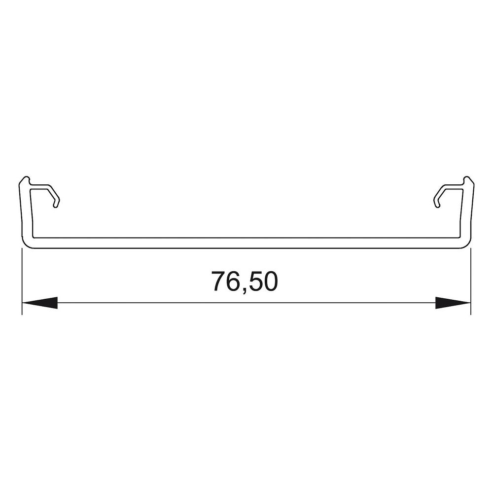 OBO Bettermann Kanaloberteil GK-OTGRW, 2000x76,5mm, PVC, Reinweiß, 6278680... OBO-6278680 4012195666400 (Abb. 2)