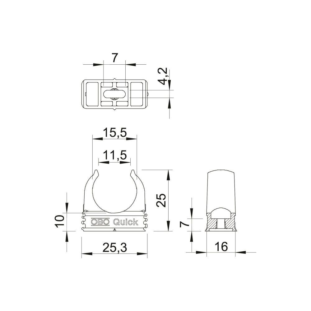 OBO Bettermann Quick-Schelle M16, 16mm, Kunststoff, Lichtgrau... OBO-2149004 4012195583219 (Abb. 3)