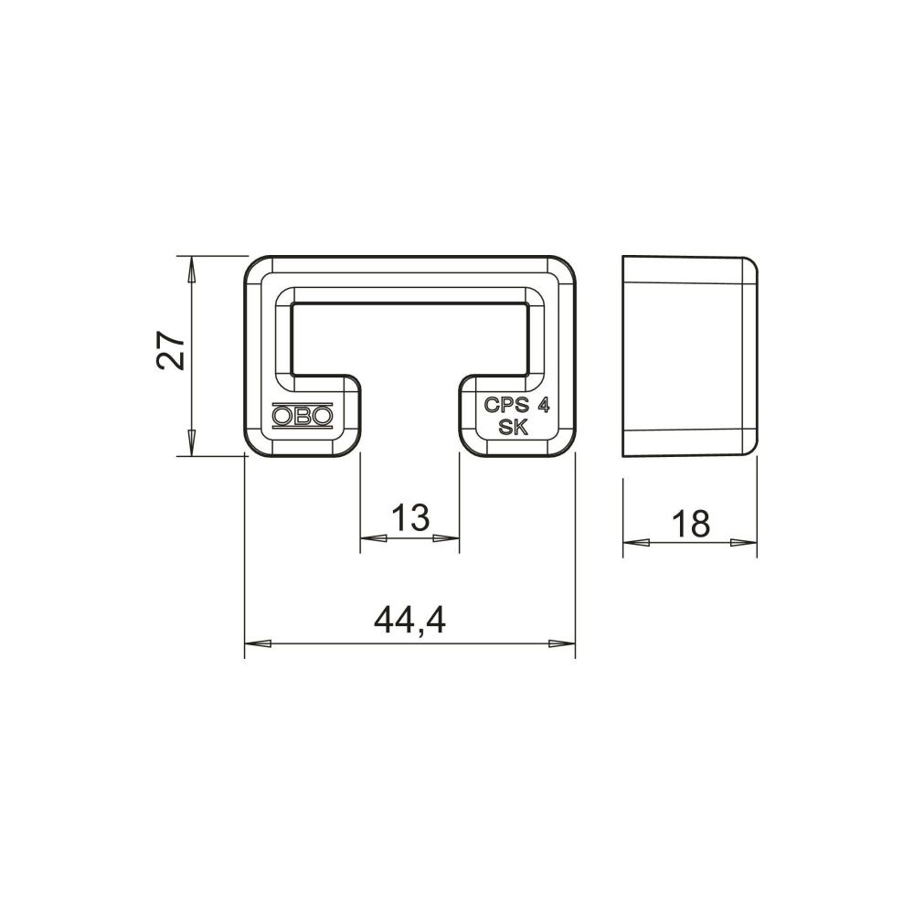 OBO Bettermann Endkappe MS4022, 27x44,4mm, Kunststoff, Orange... OBO-1124555 4012195785316 (Abb. 2)