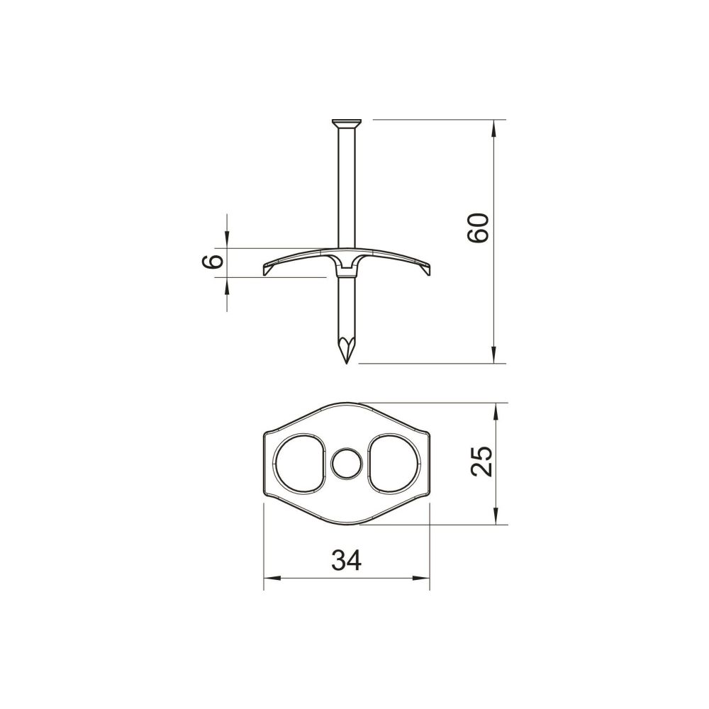 OBO Bettermann Nagelschelle 1996 60, 3,5x60mm, Polypropylen, Transparent... OBO-2222868 4012195707837 (Abb. 2)