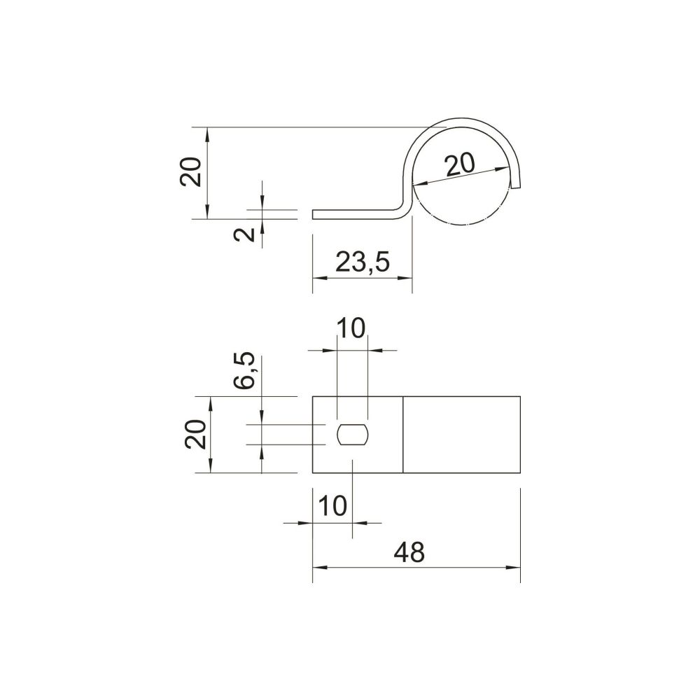 OBO Bettermann Befestigungsschelle 822 20mm, 20mm, Stahl, feuerverzinkt... OBO-1014137 4012195013990 (Abb. 2)