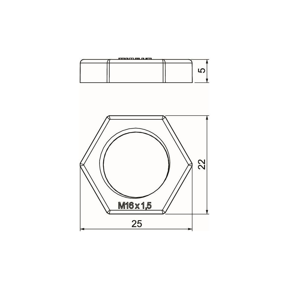 OBO Bettermann Gegenmutter 116 M16, M16, 22mm, Polystyrol, Grau... OBO-2049511 4012195139331 (Abb. 2)