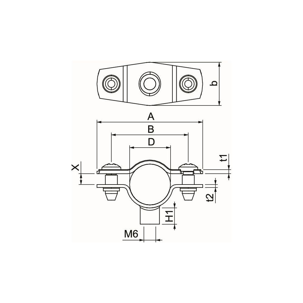 OBO Bettermann Abstandschelle ASG 732 17 G, 14-17mm, Stahl, galvanisch verzinkt... OBO-1362417 4012196599646 (Abb. 6)