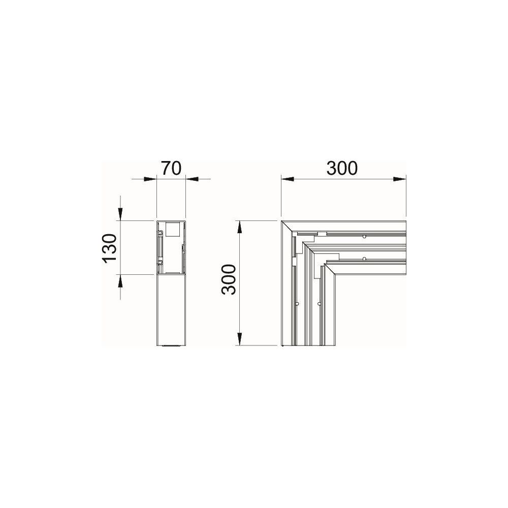 OBO Bettermann Flachwinkel GK-F70130RW, 70x130mm, PVC, Reinweiß, 6274520... OBO-6274520 4012195656838 (Abb. 6)