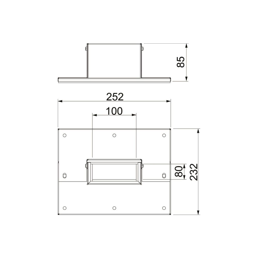 OBO Bettermann Wandanschlusskragen PLM WC 0810 RW, 3-u.4-seitig 85x253x233mm, Reinweiß... OBO-7218128 4012197331603 (Abb. 2)