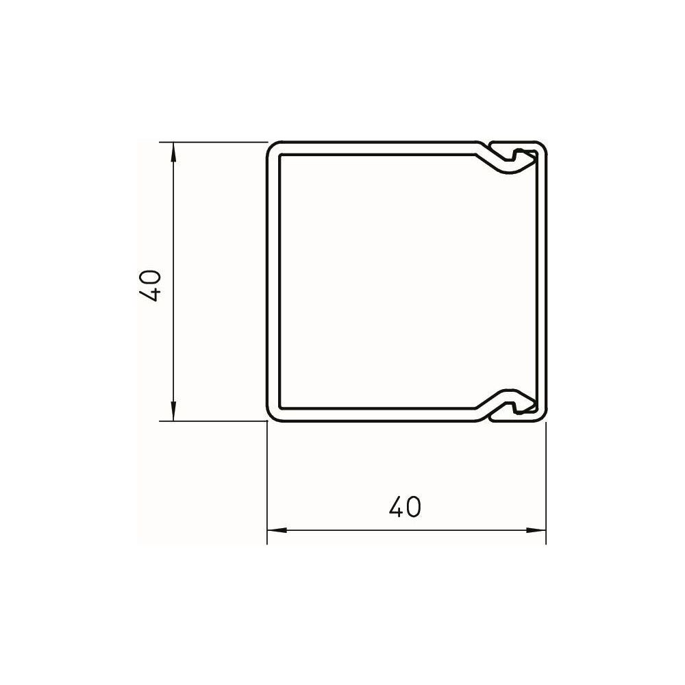 OBO Bettermann Wand- und Deckenkanal WDK40040GR, 40x40x2000mm, PVC, Grau... OBO-6025447 4012196028993 (Abb. 2)