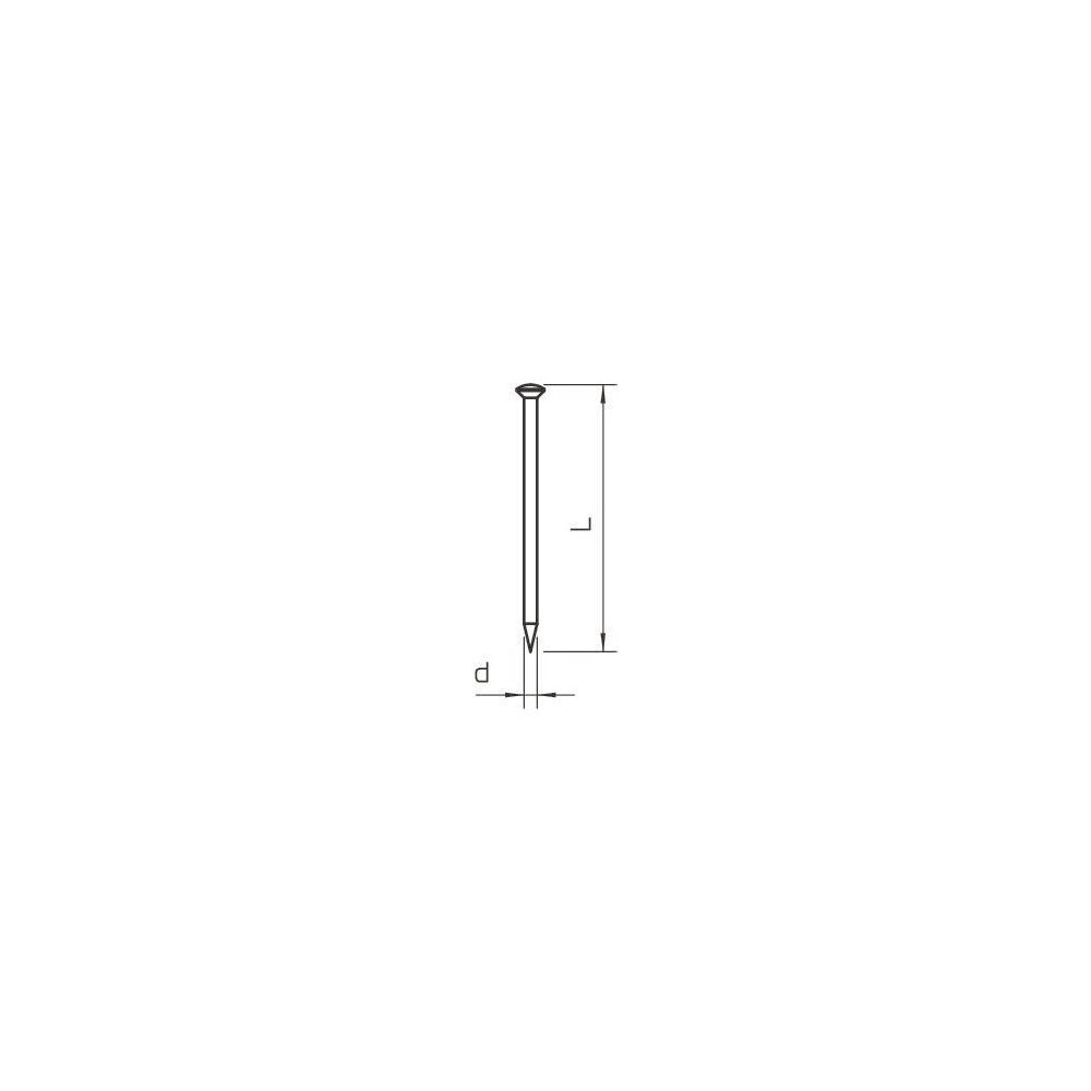 OBO Bettermann Stahlnagel 362 23 BK, 23mm Länge, 2mm Durchmesser, Linsenkopf, Stahl, Blau ... OBO-3353230 4012195291497 (Abb. 3)